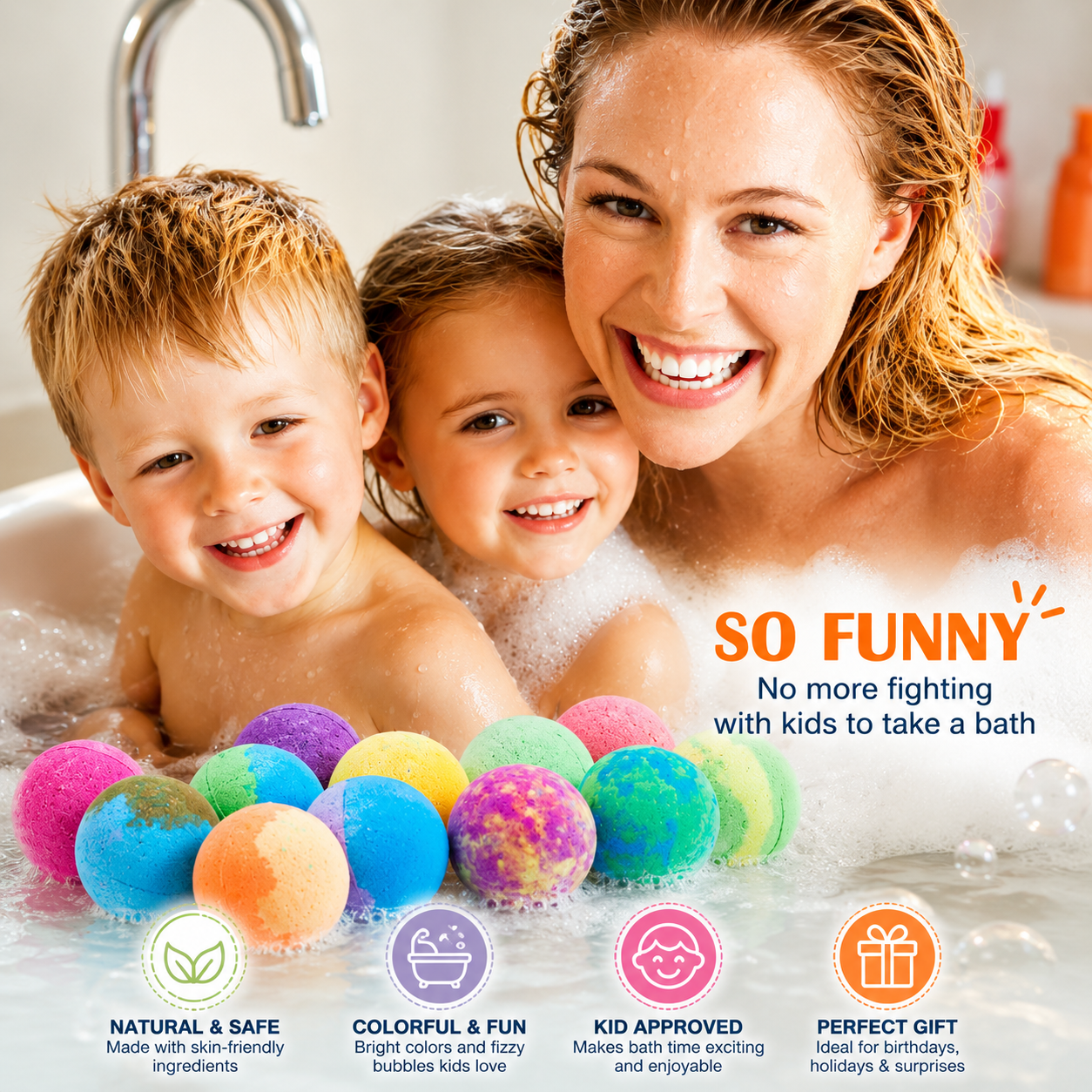 Bath Bombs for Kids with Toys