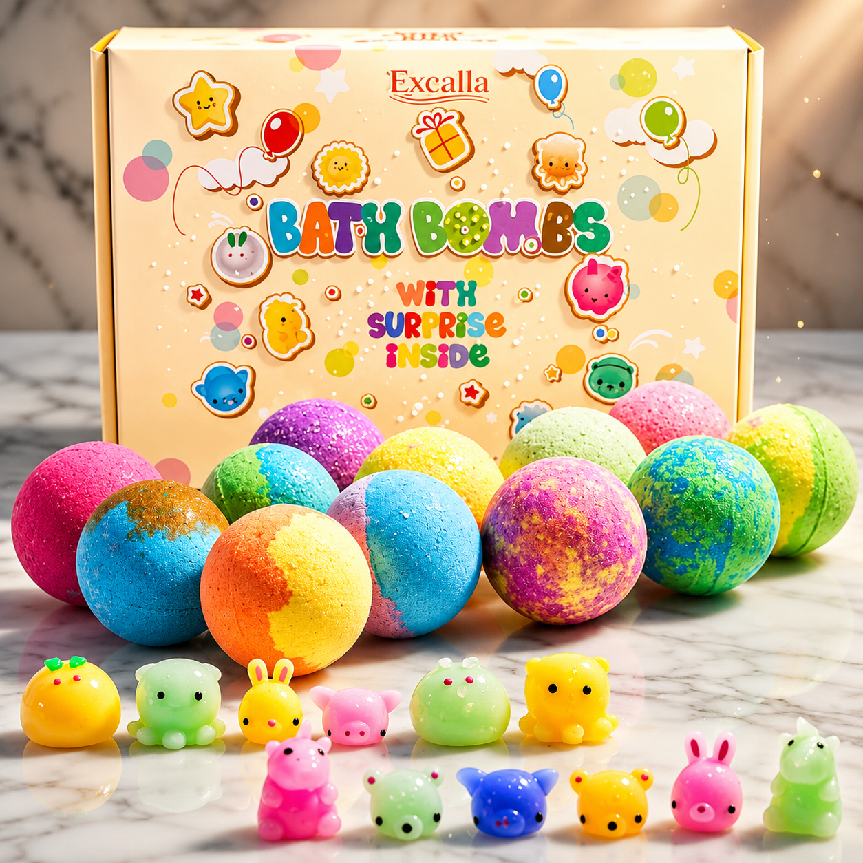 Bath Bombs for Kids with Toys